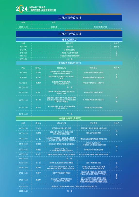 2024中国生物工程学会干细胞与组织工程专委会年会在贵阳召开(图2)
